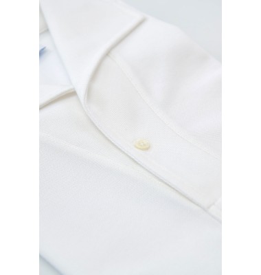 White Short Sleeves Tailored Polo 