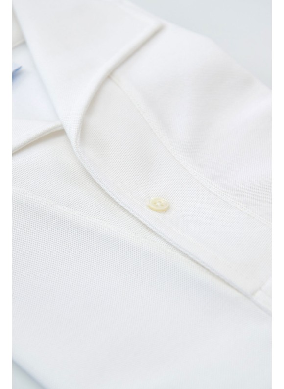 White Short Sleeves Tailored Polo