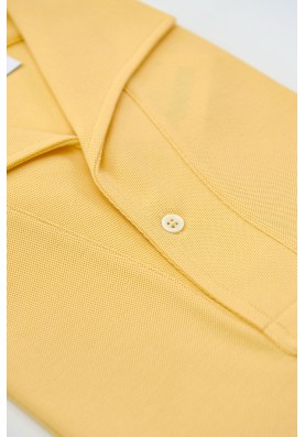 Yellow Short Sleeves Tailored Polo 