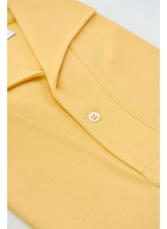 Yellow Short Sleeves Tailored Polo