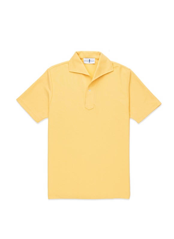 Yellow Short Sleeves Tailored Polo