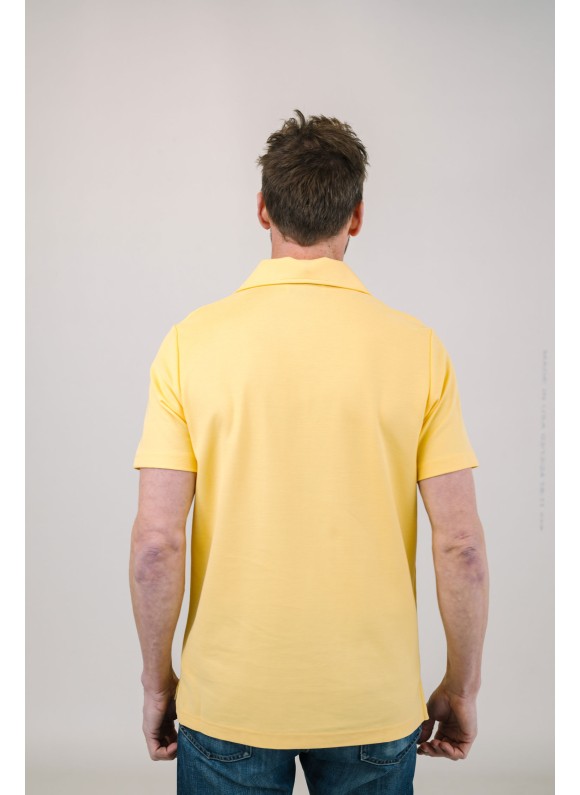 Yellow Short Sleeves Tailored Polo