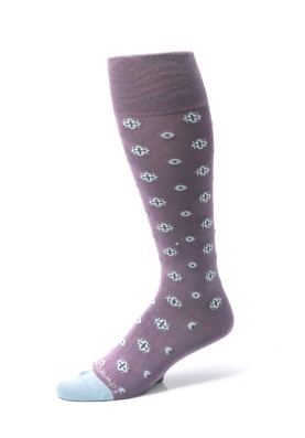 Lilac/Ice Blue Neat Socks 