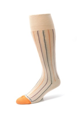 Sand/Orange Pinstripes Socks 