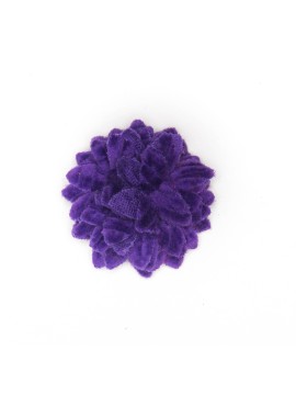 Purple Corduroy Daisy Boutonniere/Lapel Flower