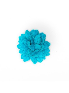 Turquoise Corduroy Daisy Boutonniere/Lapel Flower