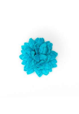 Turquoise Corduroy Daisy Boutonniere/Lapel Flower 