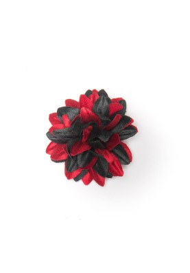 Black/Red Daisy Boutonniere/Lapel Flower 