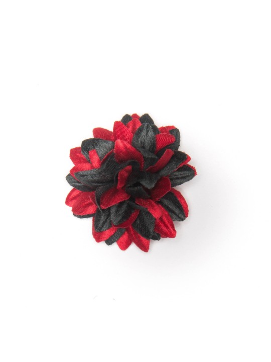 Black/Red Daisy Boutonniere/Lapel Flower