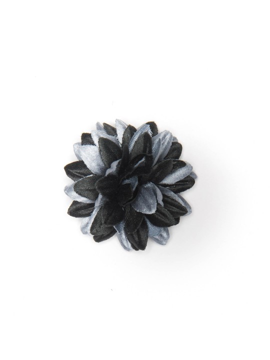 Black/Grey Daisy Boutonniere/Lapel Flower
