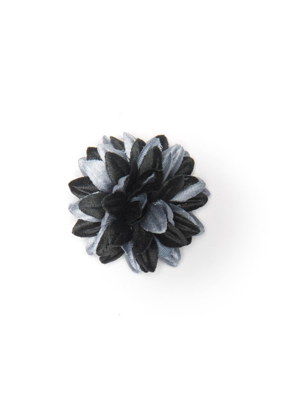 Black/Grey Daisy Boutonniere/Lapel Flower