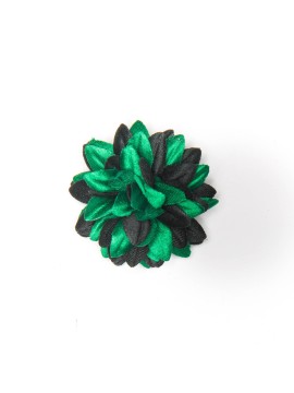 Emerald/Black Daisy Boutonniere/Lapel Flower