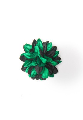 Emerald/Black Daisy Boutonniere/Lapel Flower 