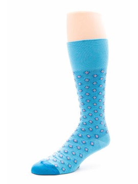 Blue/Med. Blue Neat M/C Socks