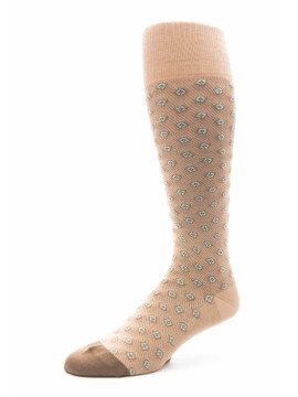 Khaki/Brown Neat O/C Socks