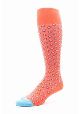 Orange/Blue Neat O/C Socks 