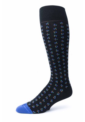 Black/Purple Dots Pattern O/C Socks 