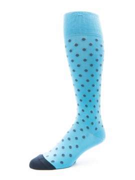 Blue/Navy Dots O/C Socks