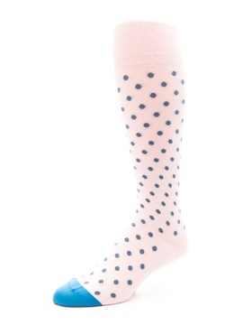 Pink/M. Blue Dots O/C Socks
