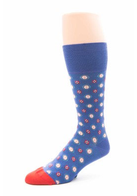 Purple/Red Foulard M/C Socks 