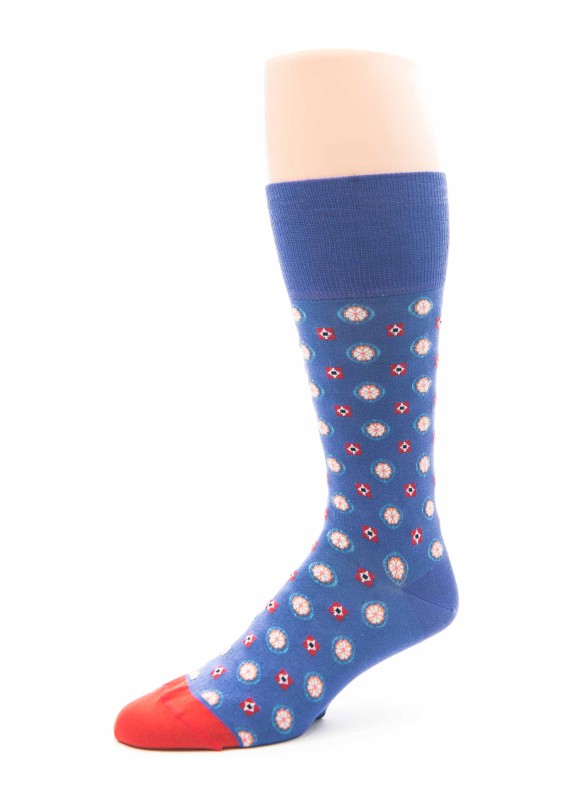 Purple/Red Foulard M/C Socks