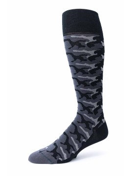 Black/Charcoal Camo O/C Socks
