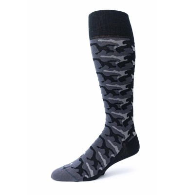 Black/Charcoal Camo O/C Socks 