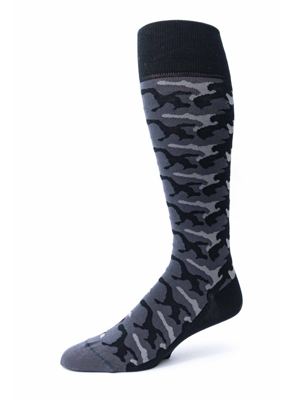 Black/Charcoal Camo O/C Socks