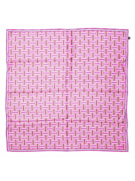 Pink/Lawn Green African Cloth Inspired Weave Print Scarf