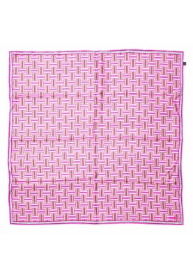 Pink/Lawn Green African Cloth Inspired Weave Print Scarf 