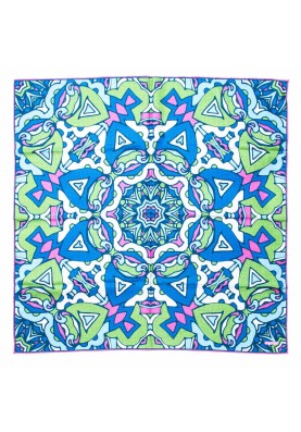 Apple/Hot Pink/Blue Retro Print Scarf 