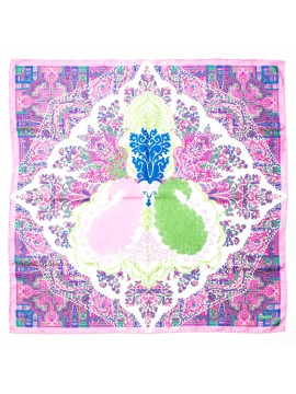 Apple/White/Pink Persian/Bohemian Center Print Scarf