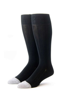 Black/Heather Ribbed Socks