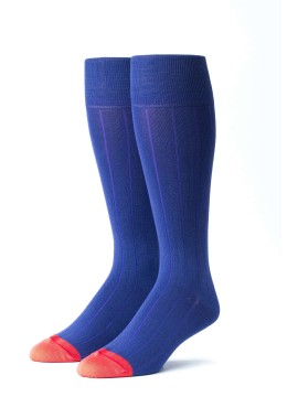 Purple/Coral Ribbed Socks