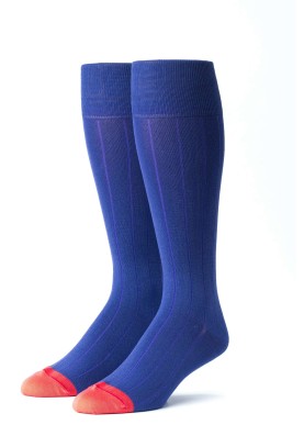 Purple/Coral Ribbed Socks 