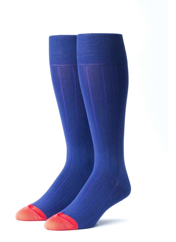 Purple/Coral Ribbed Socks