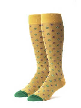 Yellow/Teal/Green Foulard Socks