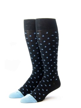Black/Lt. Blue Mini Pines Socks