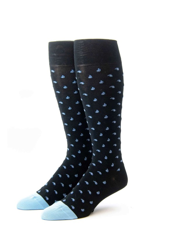 Black/Lt. Blue Mini Pines Socks