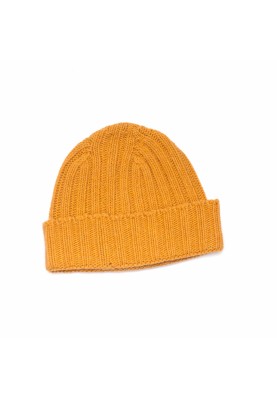 Orange Pure Cashmere Beanie 