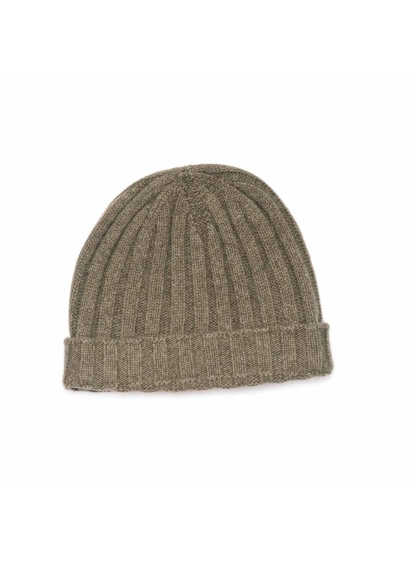 Brown Pure Cashmere Beanie