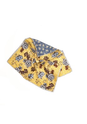 Lt. Blue Neat/Check Print Reversible Pocket Square 