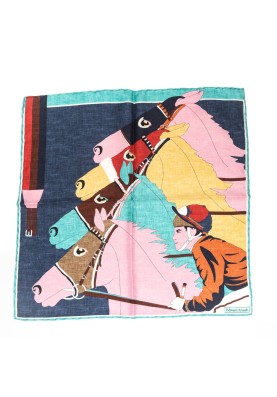 Pink Jockey Print Pocket Square 