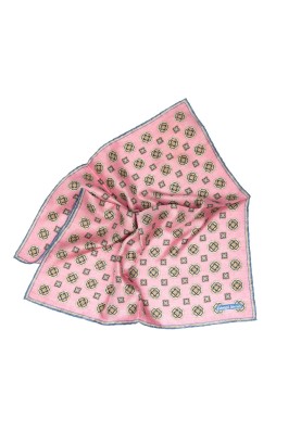 Pink Medallion Neat Print Pocket Square 