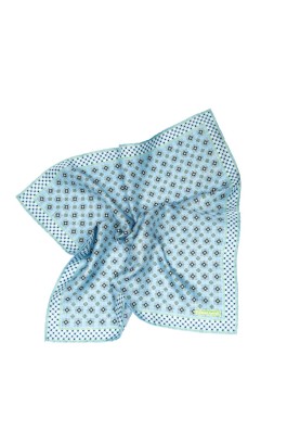 Lt. Blue Neat Print Pocket Square 