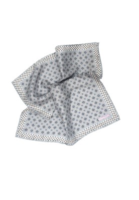 Navy Neat Print Pocket Square 