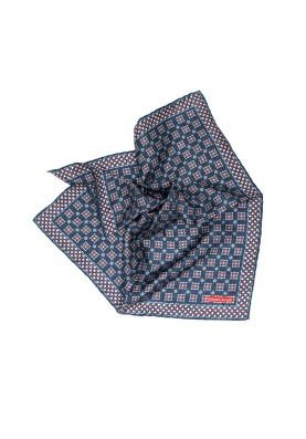 Grey Neat Print Pocket Square 