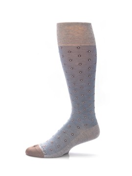 Grey/Lt. Brown Shadowed Dots Socks