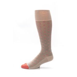 Tan/Red Shadowed Dots Socks
