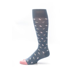 Blue Steel/Pink Pine Neat Melange Effect Socks